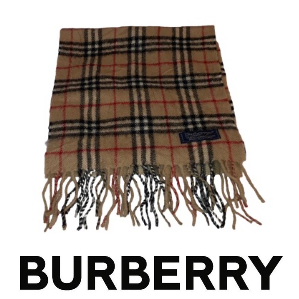 Vintage BURBERRYS Plaid Nova Check Lambswool Scarf